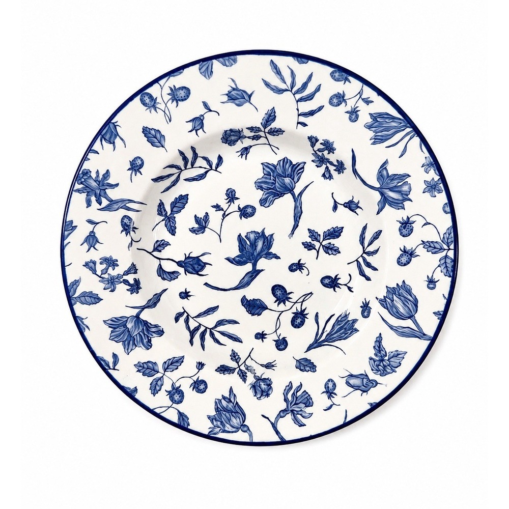 Royal Stafford Blue White Floral Garden Soup/Pasta Bowl  England 9.75"